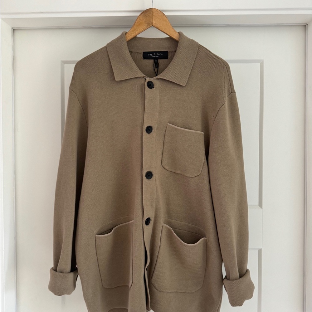 rag & bone NWT Tan Lightweight Jacket Cardigan - Men’s Large